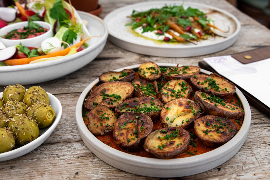 Vegetable dishes including potatoes